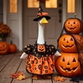 thumbnail image 4 of Halloween Porch Goose Outfit Pumpkin Dress with Witch Hat, Goose Costume for 17 Inch Statue, Outdoor Lawn Decor Yard Garden Display, 4 of 7