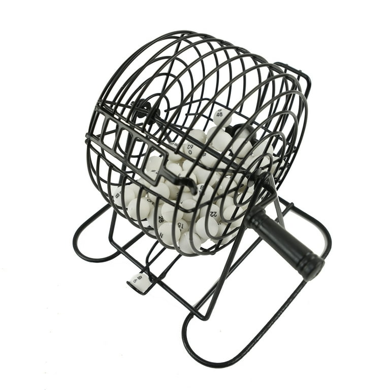 Metal Bingo Ball Drawing Tumbler Rolling Wire Cage Cards Chips Game Spinner Set Metal Bingo Ball Drawing Tumbler Rolling Wire Cage Cards Chips Game Spinner Set