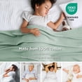 thumbnail image 2 of Manta de cama, 100% algodón, tamaño king, 275 x 230 cm, color verde salvia, 2 of 6