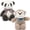 2Pcs-Monkey/Panda, variant on Muiteiur 2Pcs Stuffed Animal Plush Toy Set 12.6" Monkey and Panda Stuffed Animal(Monkey/Panda)