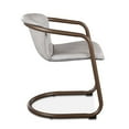 thumbnail image 5 of Home Trends and Design Chiavari Set of Two Distressed Leather Dining Chairs Chestnut Brushed, Silver Finish, 5 of 5