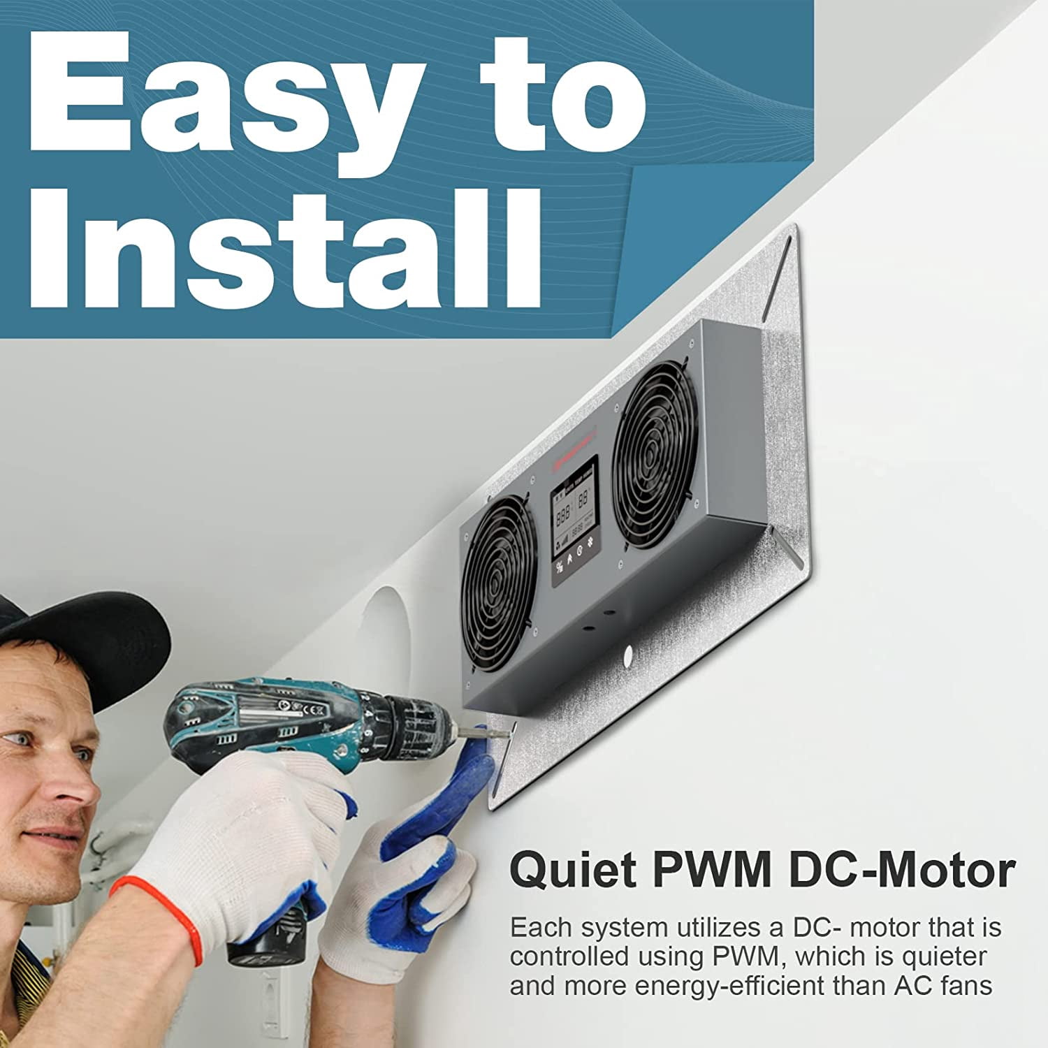 Crawl space Ventilator Fan with Humidistat 240CFM (Air-out)Exhaust Fan