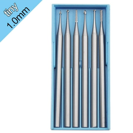 

BCLONG 6Pcs Microcarving Cutter Drill Bits Tungsten Steel Engraving Mill For Olive Core