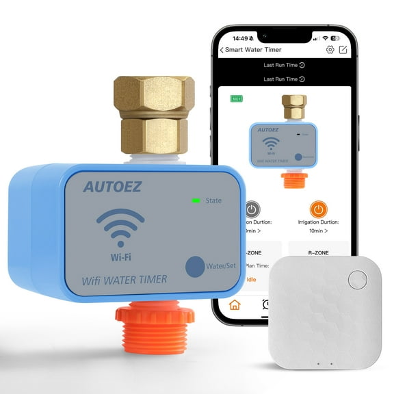 WiFi Sprinkler Timer Programmable Smart Water Timer WiFi Irrigation Controller with Rain Delay/Auto Mode/Manual Outdoor Hose Timer for Lawns Yards and Garden