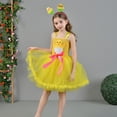 thumbnail image 2 of PMVFHDE Adolescentes Mode Pâques Dessin Animé Lapin Oeuf de Pâques Fille Bandeau Robe Douce Scène Performance Jeu de Rôle Ensemble Deux Pièces Tenue de Fête Ensembles pour Filles Jaune,10-12 Ans, 2 of 9