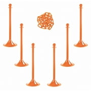 Angle View: Mr. Chain Barrier Post Kit,41" H,Safety Orange 71012-6