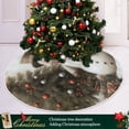 thumbnail image 3 of Ryvnso Christmas Tree Skirt Vintage Christmas Snowman Cardinal Xmas Tree Skirts Ornament Home Decorations 35.4", 3 of 6