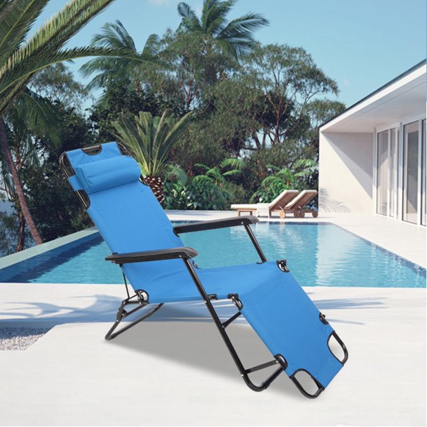 Portable Zero Gravity Chair, Adjustable Folding Camping Reclining Chair, Outdoor Lounge Chairs