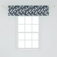 thumbnail image 2 of Ambesonne Floral Window Valance, Hand Drawn Blossoming Spring Flowers Pastel Dots on Dark Background, Curtain Valance for Kitchen Bedroom Decor with Rod Pocket, 54" X 12", Dark Blue Pink and White, 2 of 3
