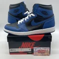 thumbnail image 1 of Size 10.5 - Jo r-dan 1 Retro OG High Dark Marina Blue Black Leather (555088-404), 1 of 6
