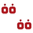 thumbnail image 3 of Qarigey 1 par de pendientes de tachuelas, pendientes de aro con estilo exquisito, gotas para las orejas, accesorios para el Día de San Valentín para rojo 2piezas Qarigey CBP196682, 3 of 5
