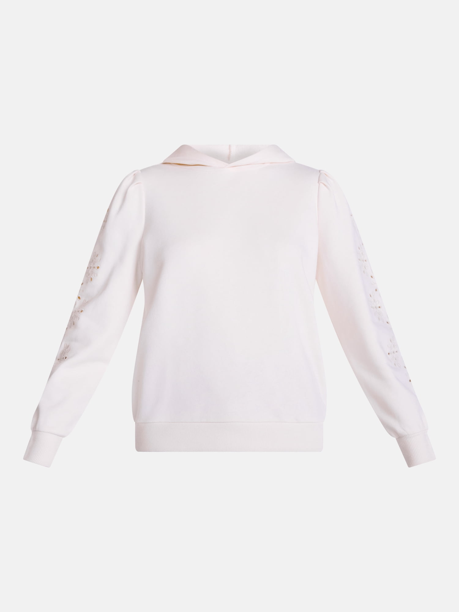 Scenario Women's and Women's Plus Eyelet Hoodie with Long Sleeves, Sizes XS-4X
