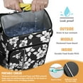 thumbnail image 2 of Tropical Flower and Leaves Pattern Insulated Cooler Backpack, Leakproof Waterproof Lunch Backpack for Beach Vacations, Hiking, 2 of 6
