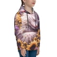 thumbnail image 3 of Daiia Warm Sunflower Sleeping Cat for Boys Fashion Hoodies & Sweatshirts with Kangaroo Pocket,Hooded Sweatshirt for Kid, Breathable& Moisture Wicking-Small, 3 of 6