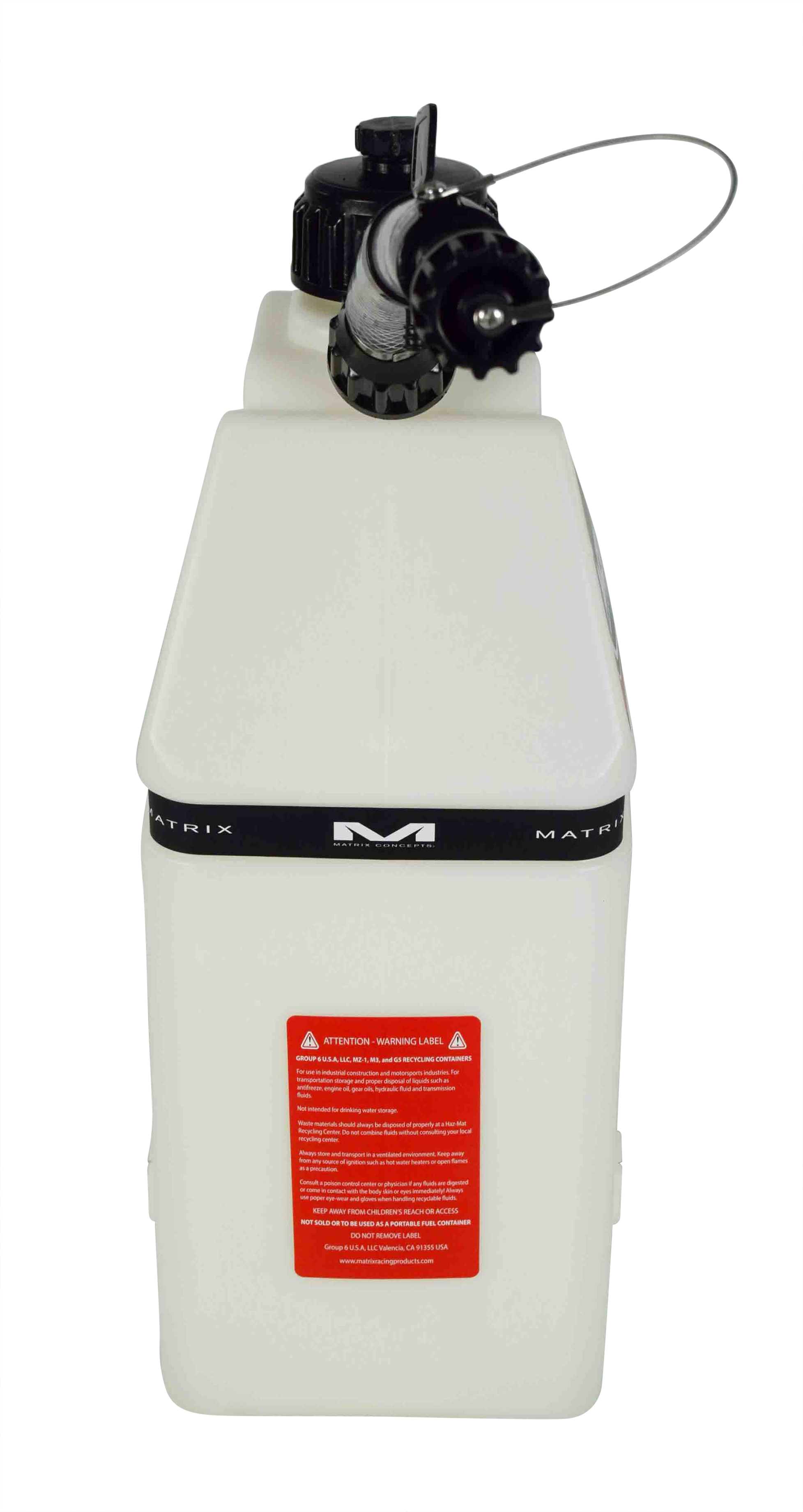 Matrix Concepts M3 Utility Can 4 Gallon Transparant Black