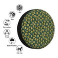 thumbnail image 4 of Naloa Yellow Floral PVC Leather Spare Tire Wheel Cover Spare Tire Cover, for Car Truck SUV Camper Trailer Universal Fit(14-17in)-16 inch, 4 of 6