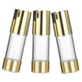 thumbnail image 5 of Niceauty 3Pcs Travel Essential Pump Bottles Golden Airless Dispenser for Versatile Liquid Storage, 5 of 8