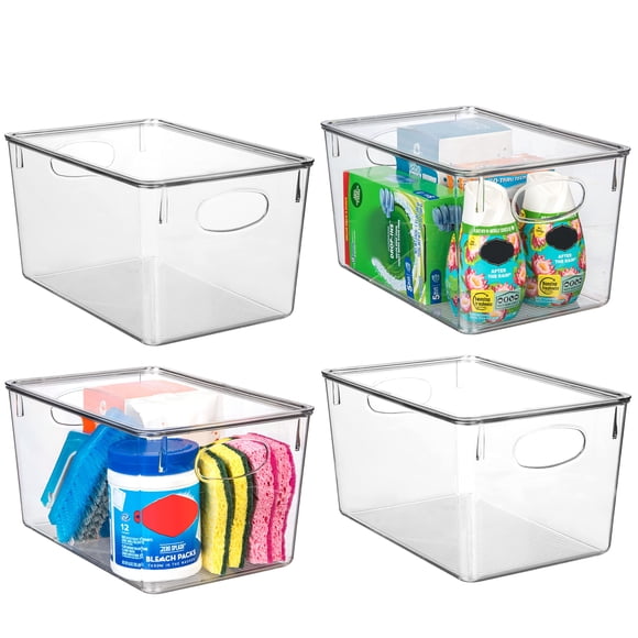 Contenedores de almacenamiento de plástico ClearSpace Perfect Pantry, paquete de 4