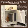 thumbnail image 5 of Nightstand for Bedroom, Farmhouse End Table Set of 2, Side Table with LED Light for Living Room, Bedside Table with 2 USB Ports and 1 Outlets, Set 2, Dark Walnut & White, 5 of 7