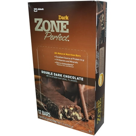 ZonePerfect, Dark, All-Natural Nutrition Bars, Double Dark Chocolate, 12 Bars, 1.58 oz (45 g) Each(pack of