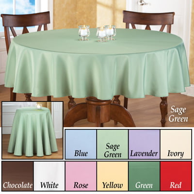 Basic 70 Inch Round Tablecloth Sage, Green Round Tablecloth