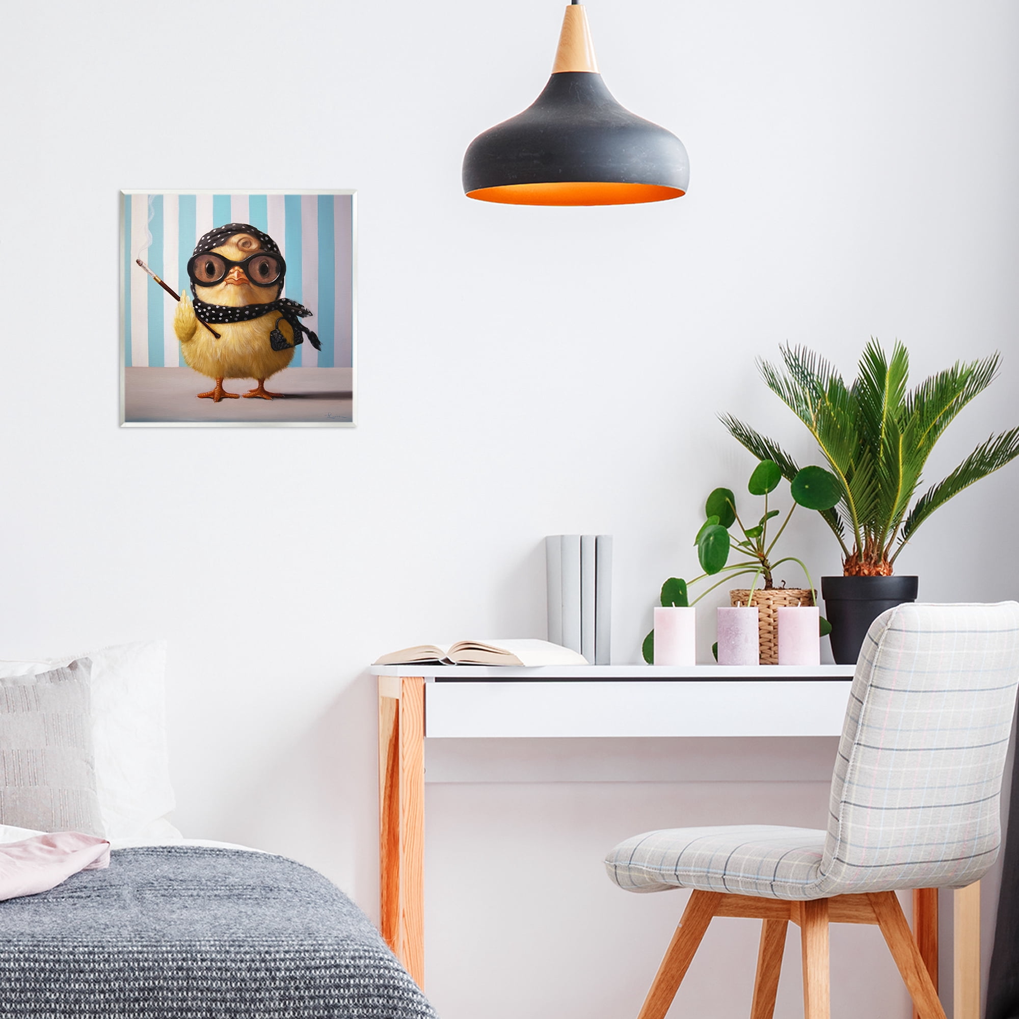 Stupell Industries Audrey Henburn Famous Chick Wall Plaque Art, design by Lucia Heffernan