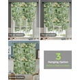 thumbnail image 4 of Green Summer Botanical Tie Up Curtains for Kitchen Bathroom Bedroom Windows 63 Inch Length, Yellow Spring Floral Balloon Drape Curtains Shade Rod Pocket Drapery Curtain Panel, 52"x63", 4 of 7