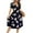 01Navy Lily, variant on Aiyino Women's Short Sleeve V-neck Casual Dress Pleated Loose Flowy Midi Dress With Pocket