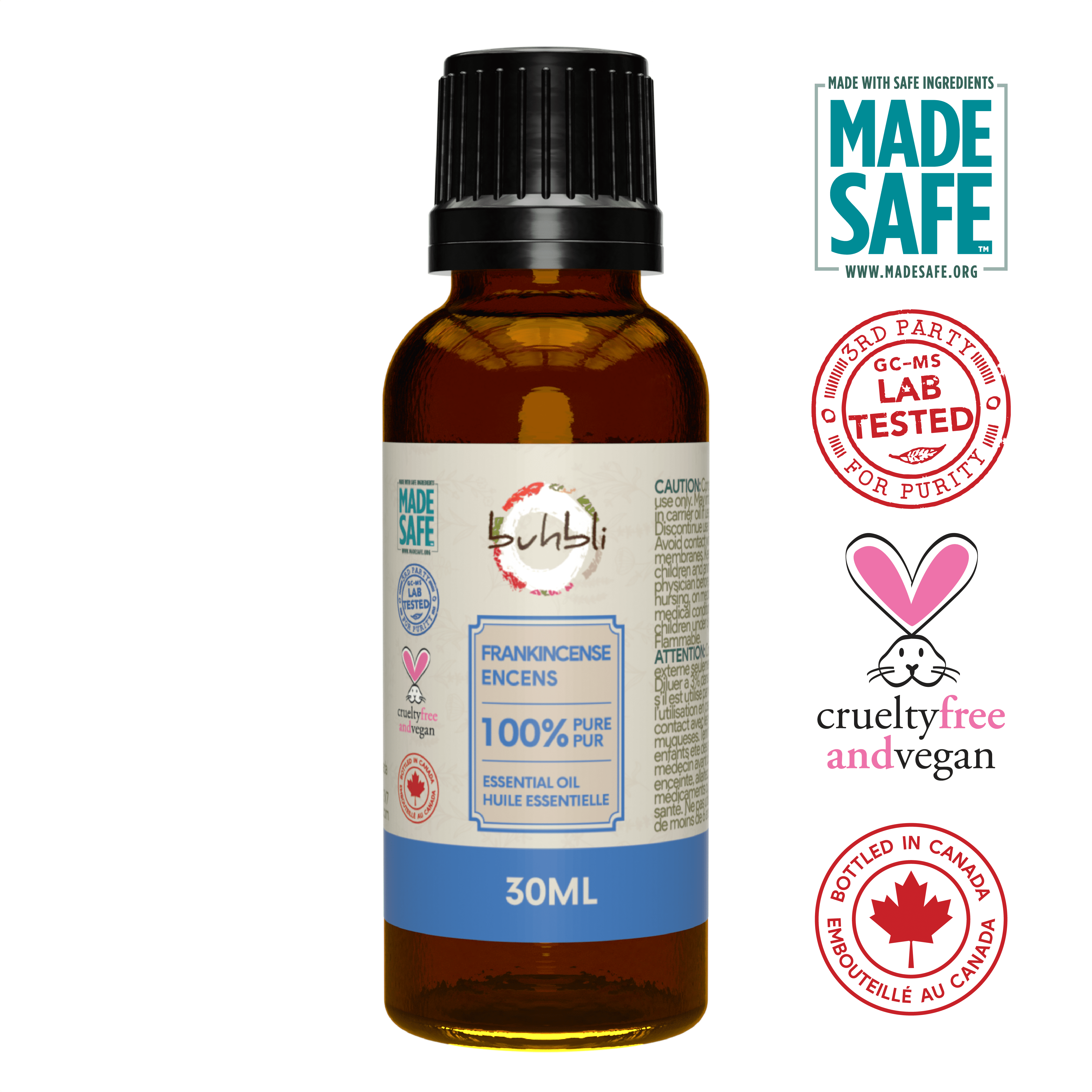 Buhbli Brands - 100% Pure Frankincense Essential Oil, 30ml, All Natural and Pure - Bottled in Canada