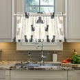 thumbnail image 2 of Yayeee Kitchen Curtains Tier Pair Light Filtering 27"x36" Rod Pocket Short Cafe Window Panel, Black Cute Cats, 2 of 7