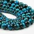 thumbnail image 2 of K-KED Natural Lake Blue Tiger Eye Gems 4/6/8/10/12MM Round Ball Loose bead 15.5"-4 mm, 2 of 7