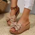 thumbnail image 4 of Mepaouo Orthopedic Sandals for Women 2025 Bow Arch Support Wedge Slides Open Toe Platform Summer Shoes, 4 of 9