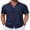 Navy Blue, variant on COOFANDY Mens Short Sleeve Button Down Shirts Casual Summer Shirts Linen Beach Clothes for Men