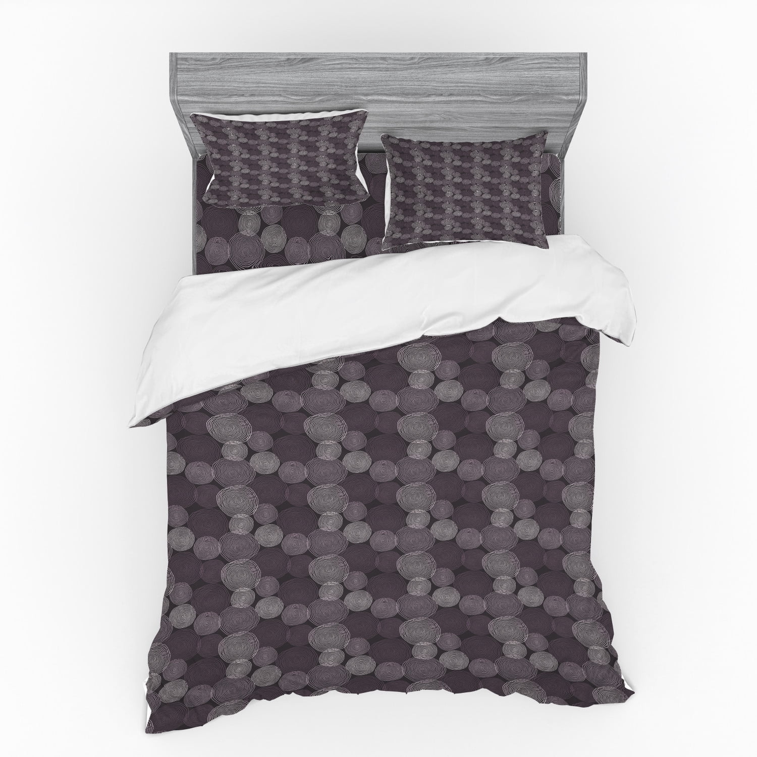 Abstract Duvet Cover Set, Modern Design of Hand Drawn Intricate Circles