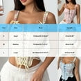 thumbnail image 3 of ZVAVZ corset tops for women plus size Renaissance Costume Overbust Floral Lace Up Vintage Bustier Bodice Shapewear Top Blue,M, 3 of 4