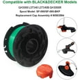 thumbnail image 2 of Thten SF-080 Trimmer Replacement Spools Compatible with Black Decker SF-080-BKP GH3000 GH3000R LST540 LST540B Weed Eater 20ft 0.080" Edger Refills with 90583594 Cover Cap (4 Spool, 1 Cap), 2 of 2