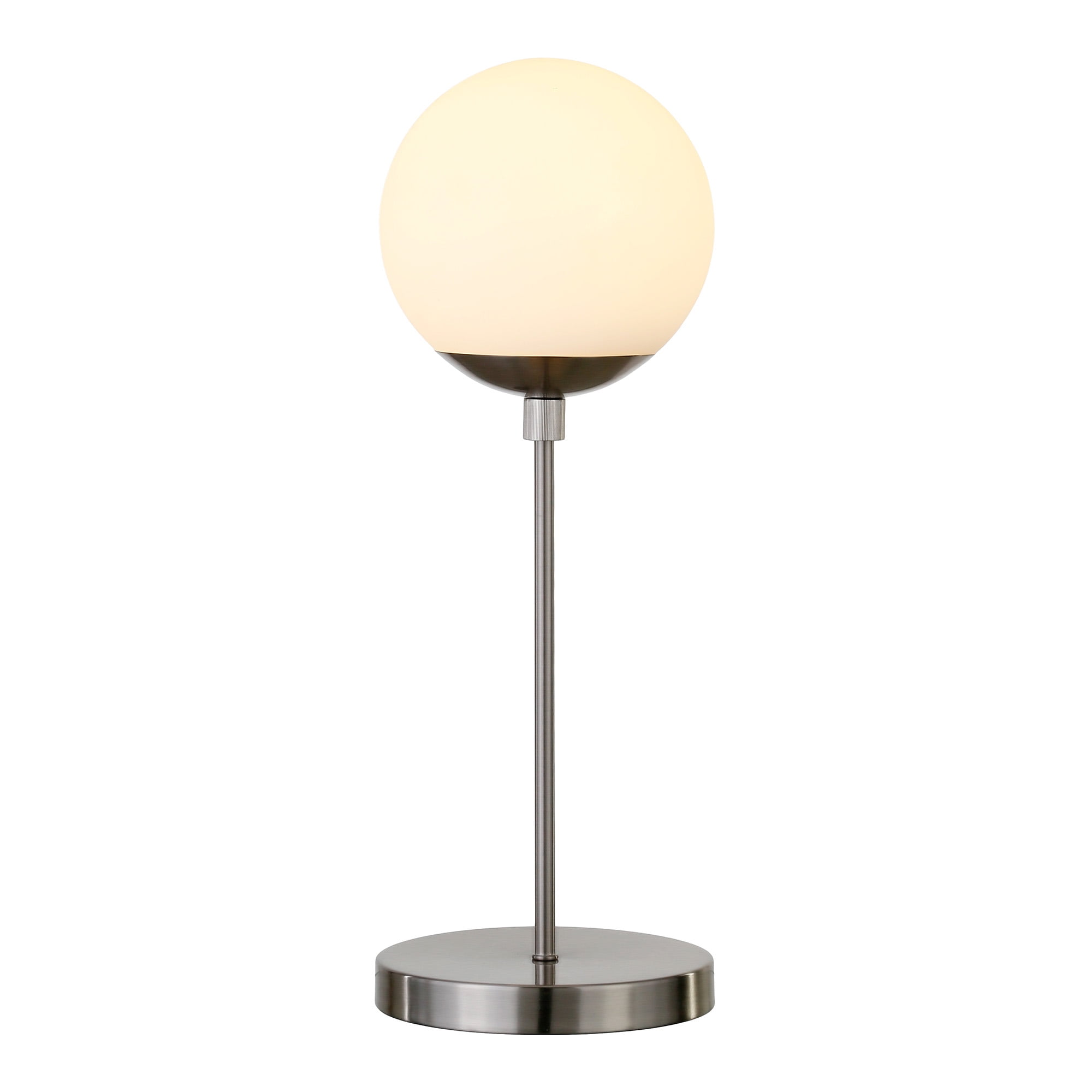 Evelyn&Zoe Contemporary Metal Globe & Stem Table Lamp