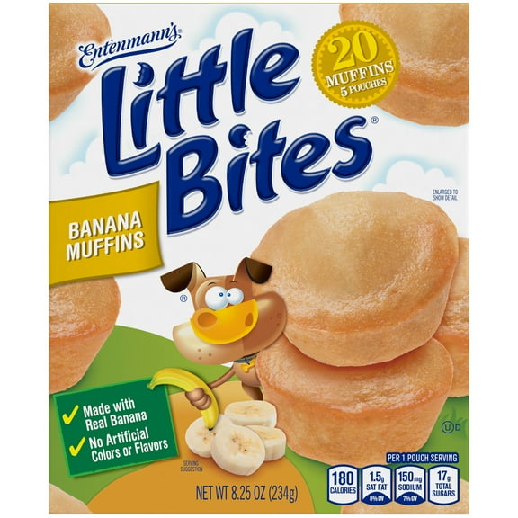 2 Pack - Entenmann's Little Bites Banana Mini Muffins - 5 ct Packaging may vary