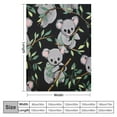 thumbnail image 4 of JEUXUS  Koala Throw Blanket Kids Cute Wild Animal Sherpa Blanket Boys Girls Kawaii Cartoon Wildlife Decor Fleece Blanket for Bed Couch Super Soft Plush Throw Blanket Air ConditionerTwin, 4 of 6