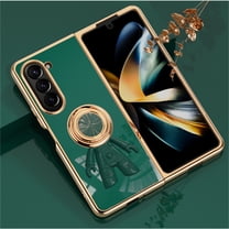 Decase Samsung Z Fold 5 Luxury Slim Fit Case,Built-in Magnetic Astronaut Holder Stand Anti- Scratch Plating Durable Protector Case Cover for Samsung Galaxy Z Fold 5 5G 2023,Darkgreen
