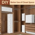 thumbnail image 6 of 3 Cube Storage Organizer,Plastic Cabinet with Door.Narrow Cube Clothing Storage Shelves,Closet Organization for Bedroom,White(11.8x11.8inch), 6 of 15