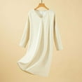 thumbnail image 2 of Paiwinds Women‘s Long Sleeve Loose Nightgown with Belt - Nylon Spandex Blend Bathrobe for Home Lounging, Comfortable and Breathable Sleepwear, Free Size, 2 of 6