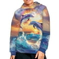 thumbnail image 2 of DISNIMO Dolphin Hoodie Kids Sea Hoodies Pullover for Boys Hoodie Size 8-10 Sweatshirts Girls Long Sleeve Sweatshirt with Hoodie for Boys Soft Clothes Fall Kids Streetwear Hoodie Casual, 2 of 7