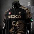 thumbnail image 4 of 2026 Mexico Soccer Jersey, Men’s V-Neck Short Sleeve Sports Fans Shirt for Game Day, Training, Travel, and Casual Wear Black Size:S, 4 of 11