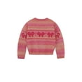 thumbnail image 2 of Planet Gold Girls Bow Print Ombre Sweater, Sizes 12M-18, 2 of 6