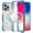 Blue, variant on For iPhone 16 Pro 6.3 inch Acrylic [Magnetic Circle] Tough 2.5mm Transparent ShockProof Hybrid - Red