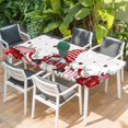 thumbnail image 2 of Valentine's Day Table Cloths for 3 Foot Rectangle Tables, Pink Red Love Heart Gnomes Eucalyptus Patio Waterproof Elastic Fitted Tablecloths, Washable Rectangular Table Cover for Camping, 2 of 8