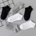 thumbnail image 2 of Tnobhg 5 Pairs Simple Unisex Ankle Socks Women Men Low Cut Short Socks Anti-slid Athletic Running Casual Invisible Liner Socks, 2 of 7