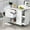 White, variant on Harper & Bright Designs Kitchen Island with Storage Tilt Trash Can Cabinet and Pull Out Cabinet Organizer, Rolling Kitchen Island on 5 Wheels with Drop Leaf, Drawers and Door, White