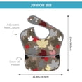 thumbnail image 4 of Zufioo Maple colorful Print Toddler Adjustable Waterproof Bib, 11.6x15 Inch Feeding Bib Suitable for 6-24 Month Babies, 4 of 8